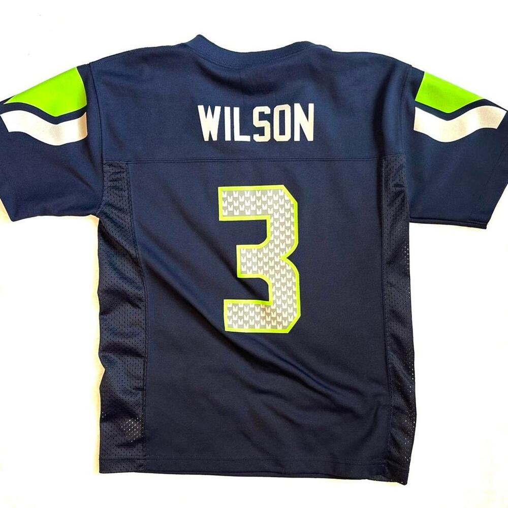 Seattle Seahawks Russell Wilson #3 Jersey Youth M 10/12 NFL Team Apparel